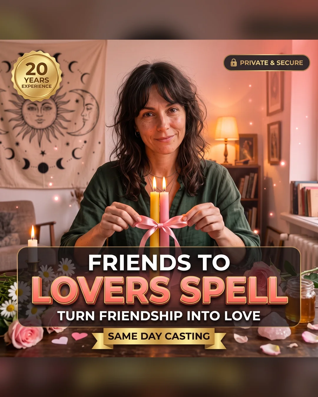 Friends to Lovers Spell cover by Melinora, for a friendship that is ready to become more