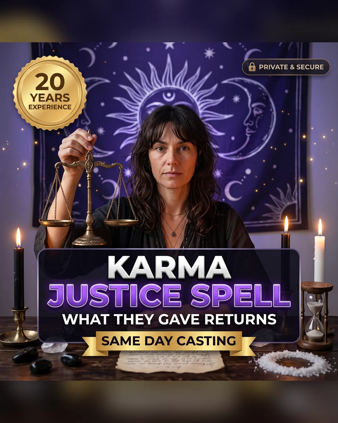 Karma Spell cover by Melinora, for clearing an old weight that keeps following you