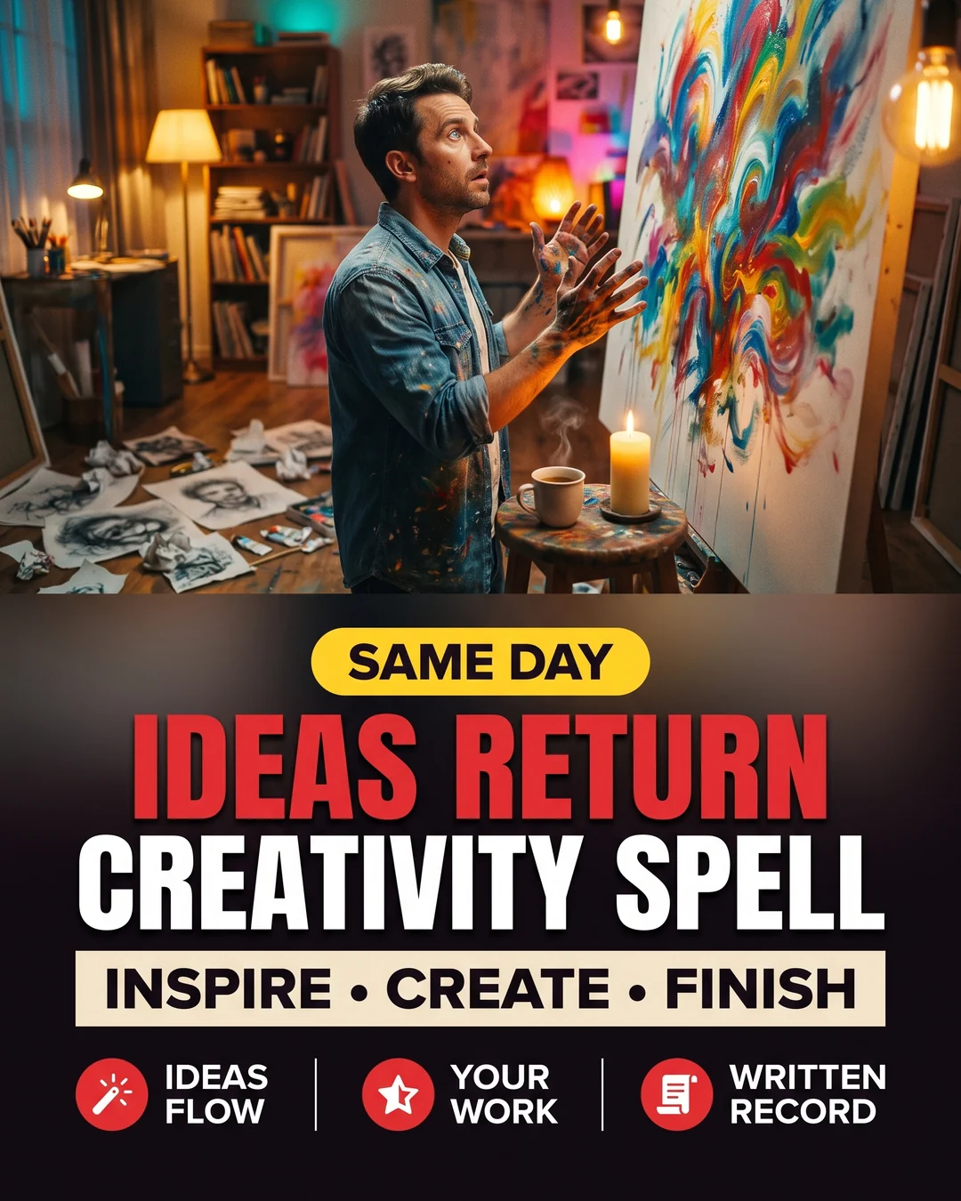 Creativity & Inspiration Spell, The Kept Shavings